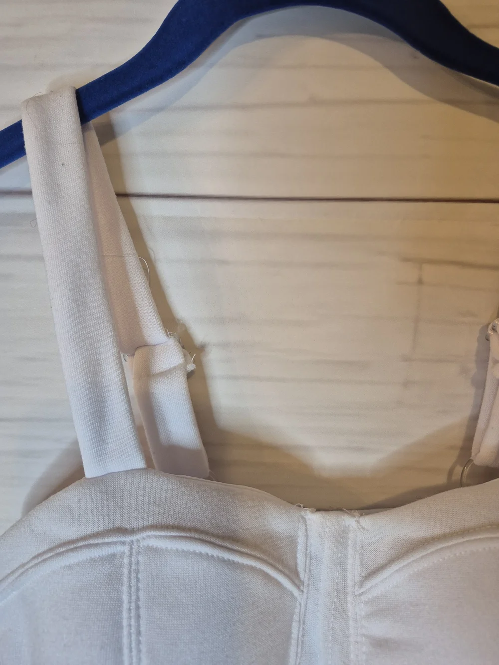 No Boundaries White Longline Bustier Crop Top - Picture 3 of 7
